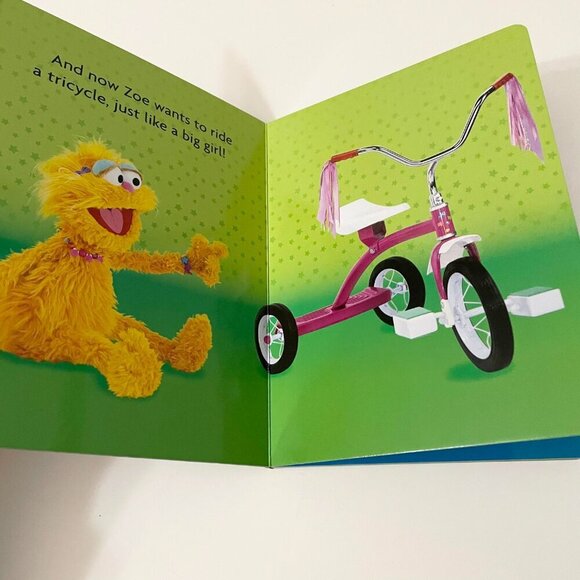 Sesame Street Big Enough For A Bike Book Zoe Board Book - Picture 9 of 11